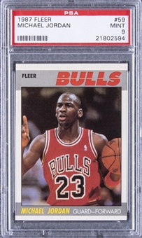 1987/88 Fleer #59 Michael Jordan – PSA MINT 9